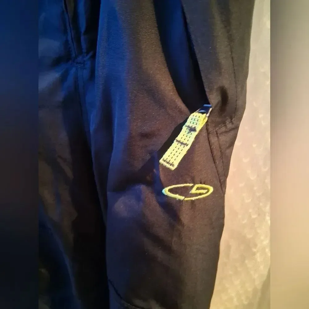 Champion Kids Black Snow Bib with Neon Accents Size XS (4-5)